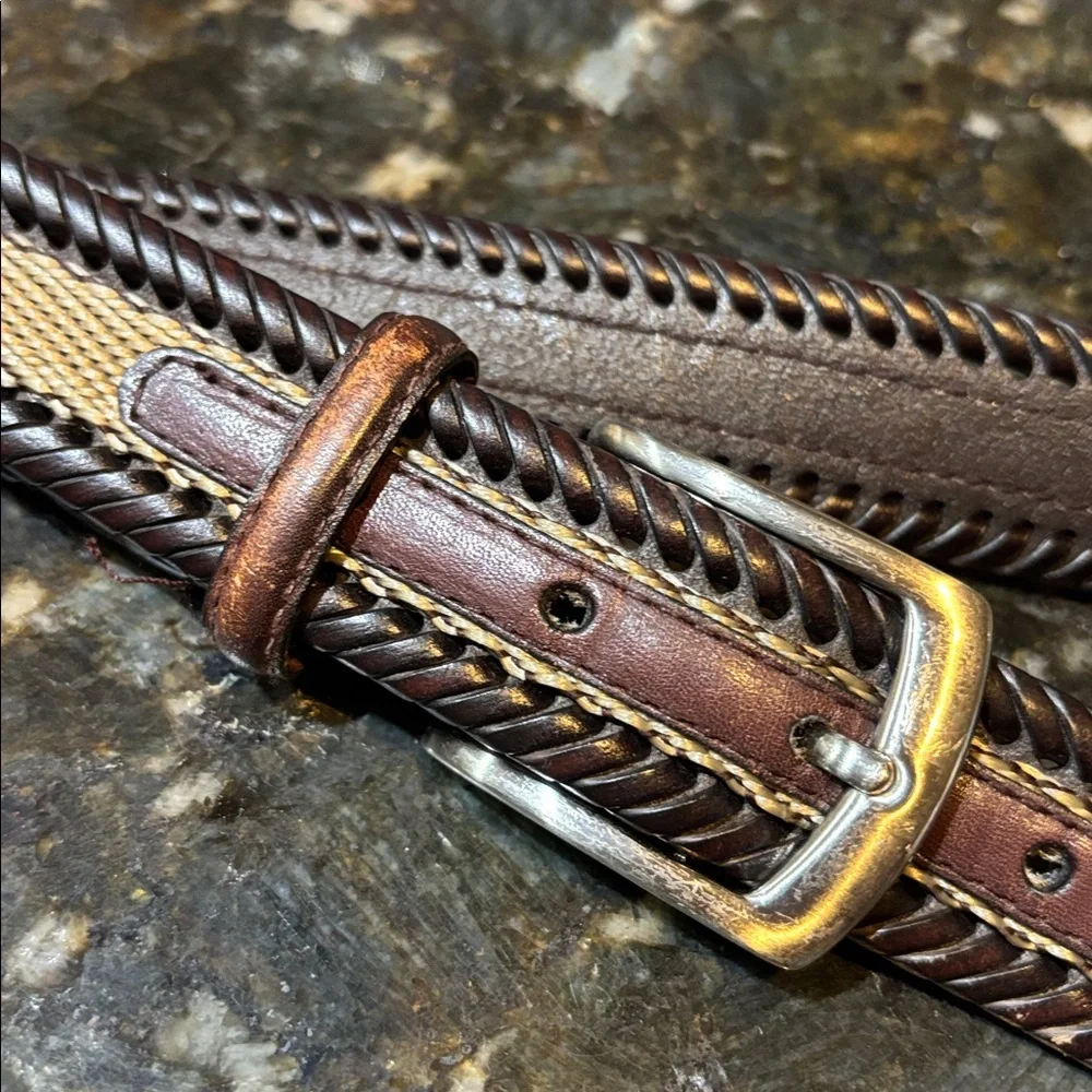 Bonded Braided Genuine Leather/fabric belt! Men’s 36